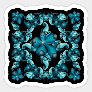 Blue zenarts pattern Sticker